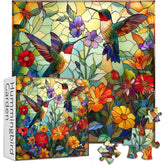 Puzzle 1000 Teile mit farbenfrohem Blumenkolibri